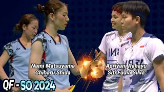 Apriyani Rahayu/Siti Fadia vs Nami Matsuyama/Chiharu Shida || QF Singapore Open 2024
