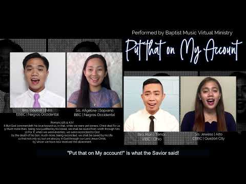 Put That On My Account | Baptist Music Virtual Ministry | Quartet