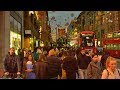 London Walk of Oxford Street at Christmas - Tottenham Court Road to Oxford Circus