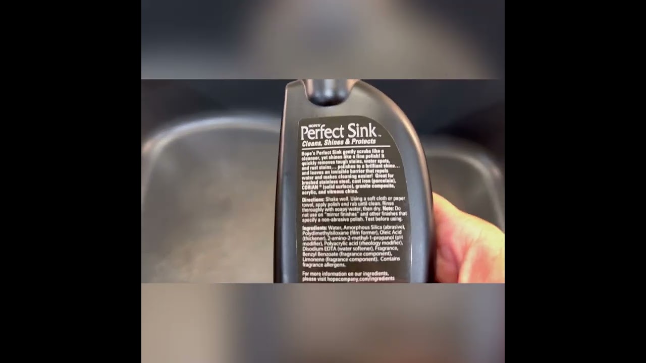 Hope's Perfect Sink Cleaner, Black Granite Composite Sink