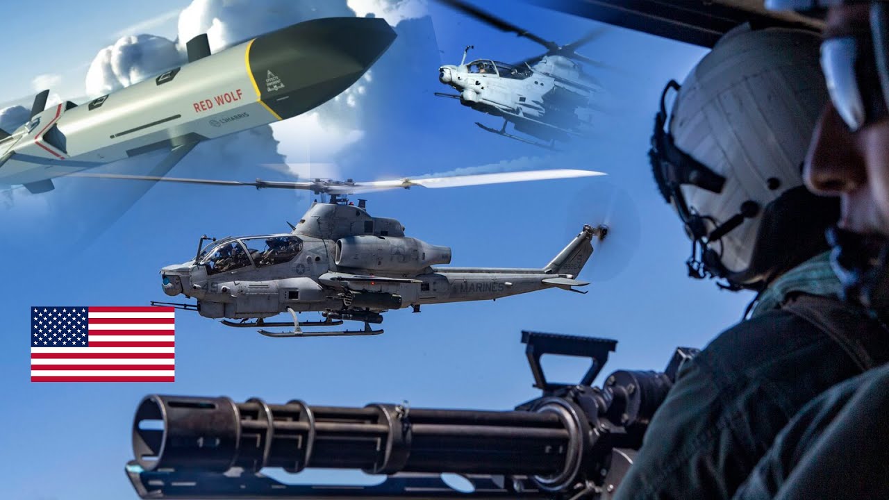 US Increases Firepower of AH-1Z Viper Helicopters Armed with Red Wolf Long-Range Missiles