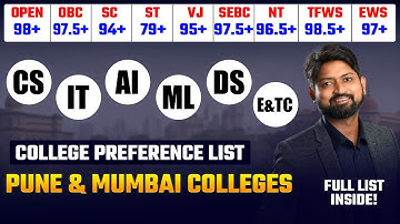 98 Percentile College List for MHT-CET 2025 | Best Engineering Colleges | Ankush Sir | GanitAnk