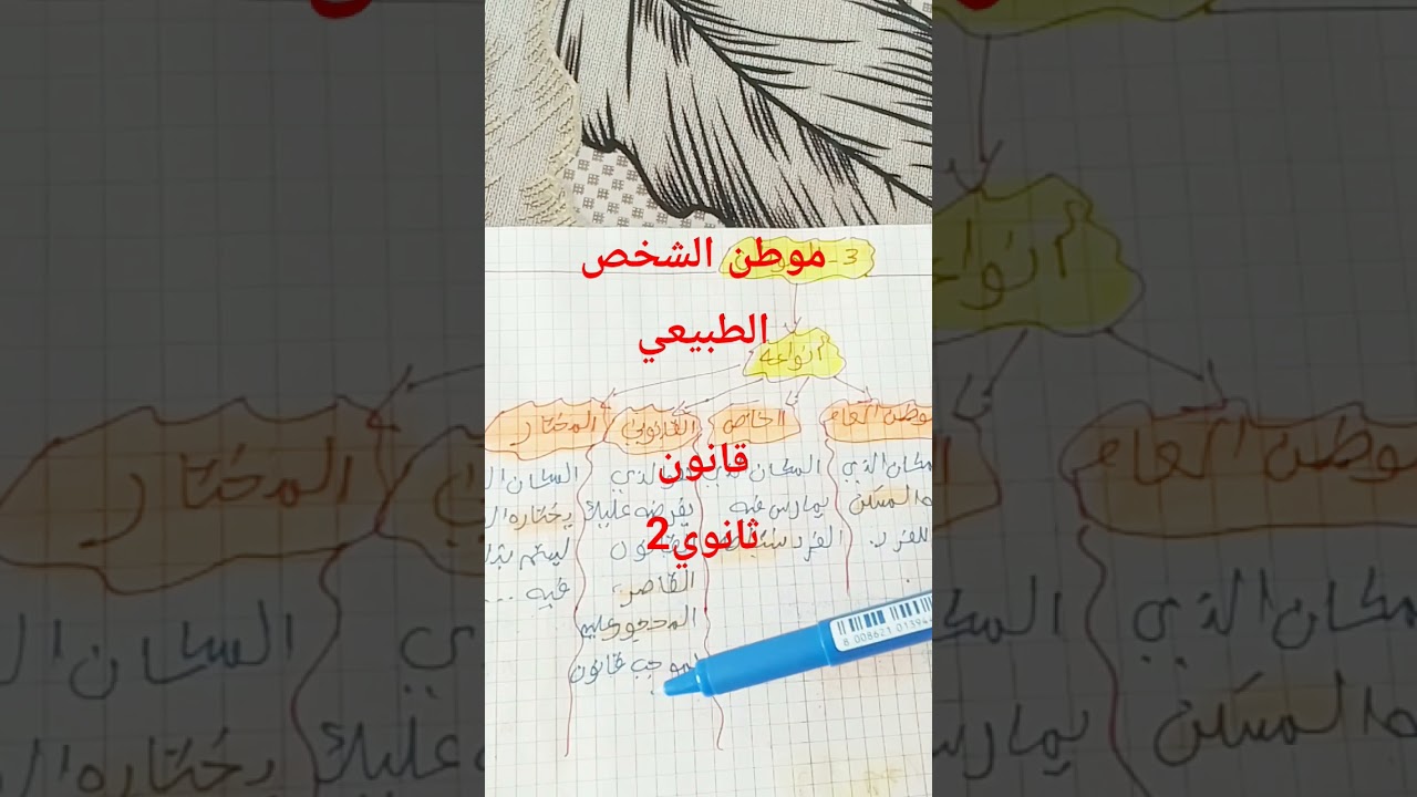 موطن الشخص الطبيعي #قانون #2ثانوي#