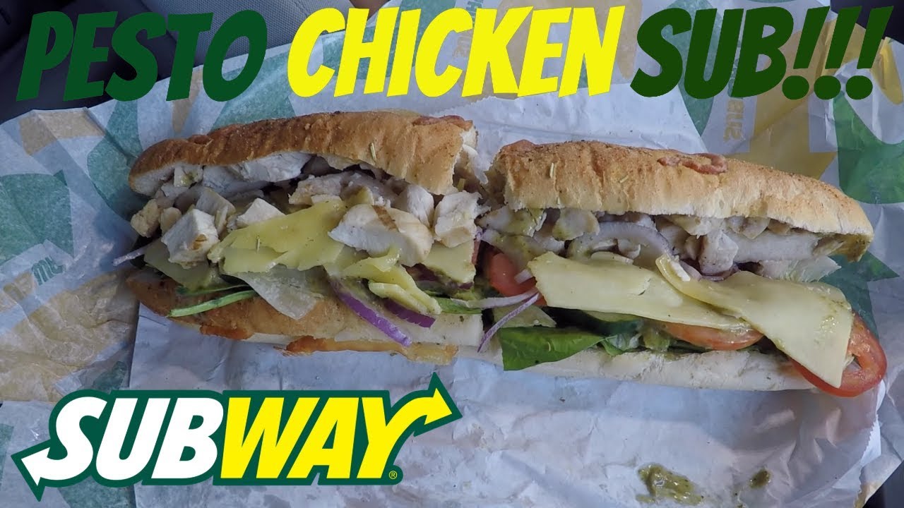 Subway Chicken Pesto Sub!!!! YouTube
