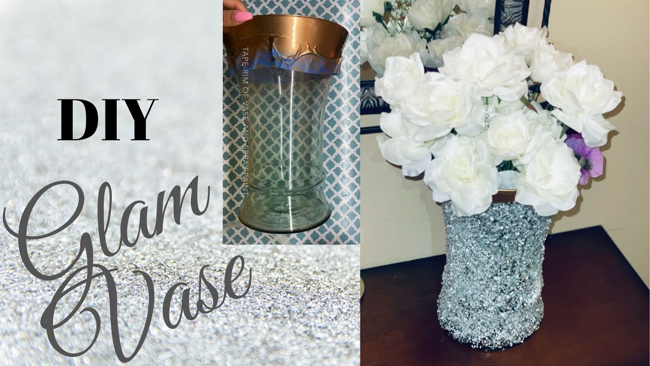 DIY Glam Vase Home Decor YouTube