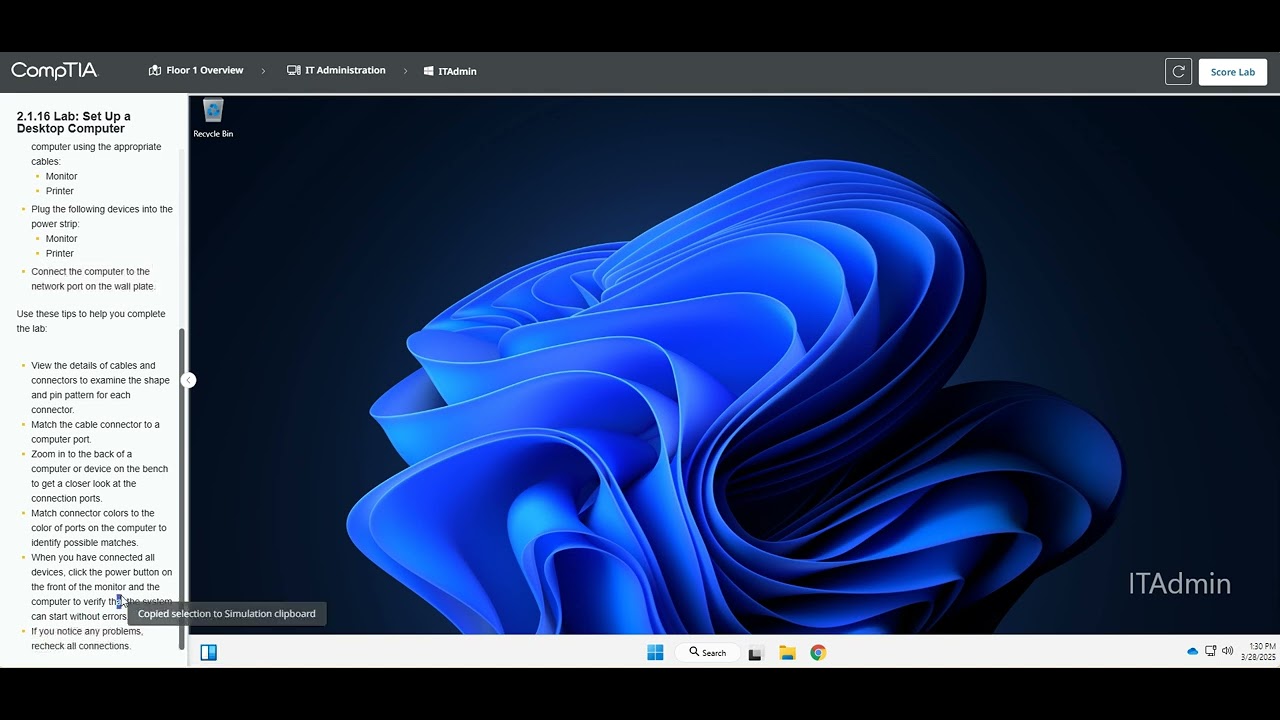 🖥️ CompTIA A+ Lab 2.1.16 — Set Up a Desktop Computer - YouTube
