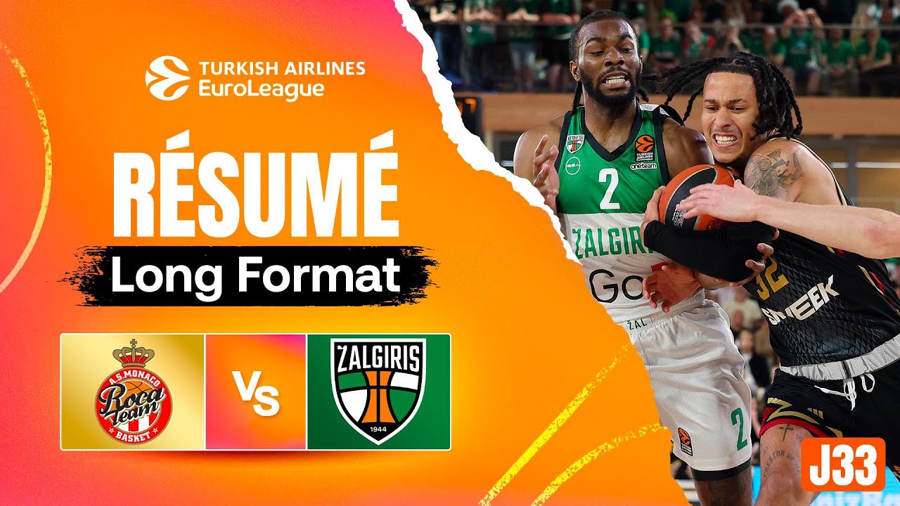 La Roca Team doit assurer avant les Playoffs ! - Monaco vs Zalgiris Kaunas - Résumé - EuroLeague J33