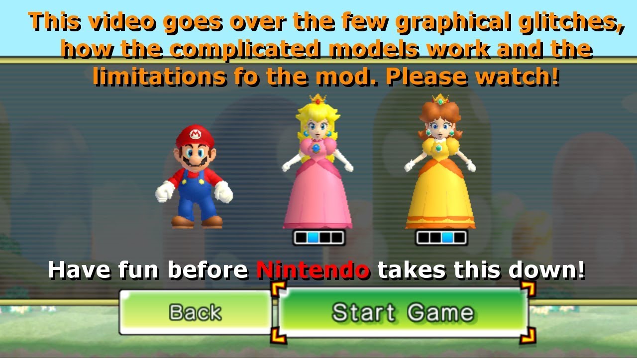 New Super Mario Bros. Wii mod that manages to implement Peach and Daisy. |  Page 3 | Super Mario Boards