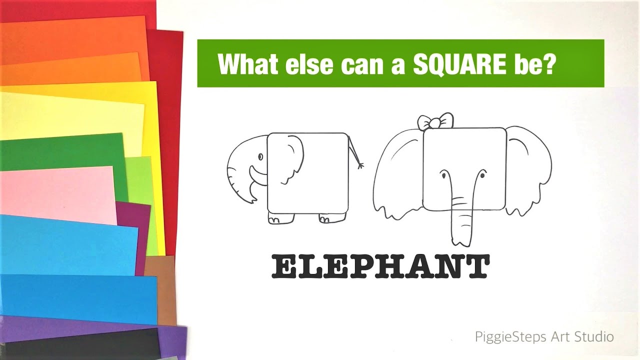 DRAW A SQUARE and.. an ELEPHANT or two?! - YouTube