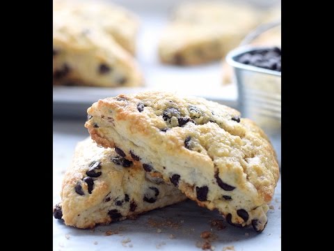 Tender Chocolate Chip Scones | Truffles and Trends