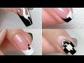 Simple nail black white | manicure for beginner |Simple ongle noir blanc| Manucure pour débutant