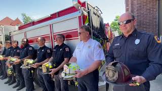 Quincy Fire Dept  Blessing of the Helmets