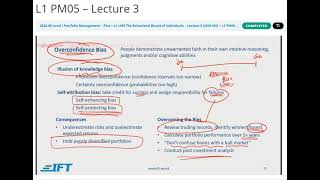 Module 10 | Chapter 05 | PM: Behavioral Biases | V05 IFT Lecture 3