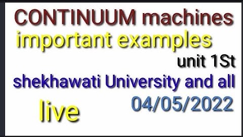 msc maths final year// continuum machine