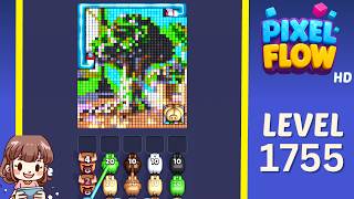 Pixel Flow Level 1755 Solution Walkthrough