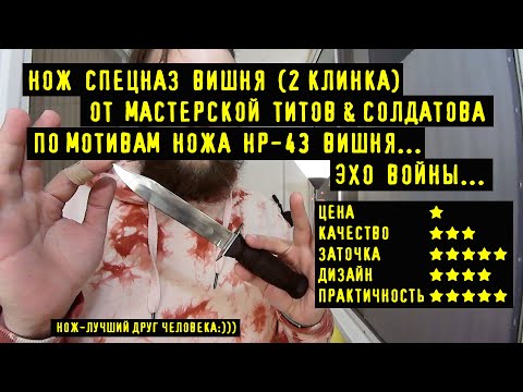 Нож СПЕЦНАЗ Вишня от Титов & Солдатова. Эхо Войны... По мотивам Ножа НР 43 Вишня. 2 клинка