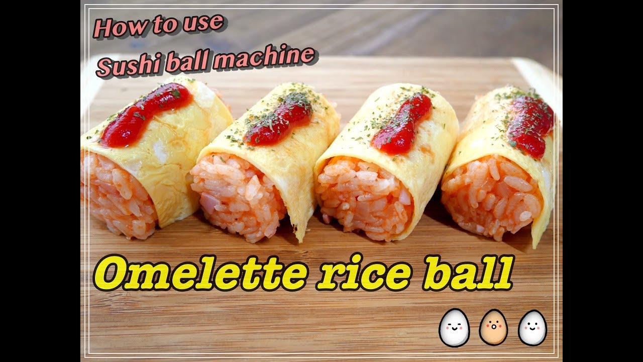 How to use sushi ball machine/Omelette rice ball - YouTube