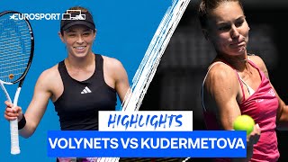 Volynets shocks world number 9 Kudermetova! | Australian Open Highlights | Eurosport Tennis