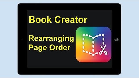 Book Creator - Reordering Pages