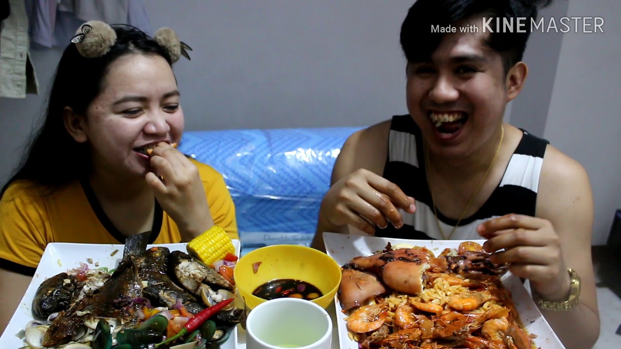 Seafood mukbang - YouTube