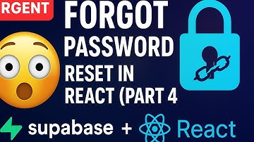 🚀 Supabase Password Reset Tutorial in React (Part 4) | Forgot Password 🔐