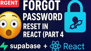 🚀 Supabase Password Reset Tutorial in React (Part 4) | Forgot Password 🔐