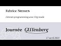 Journée GUTenberg, juin 2021, Fabrice Niessen, Literate programming avec Org Mode #TeXLaTeX