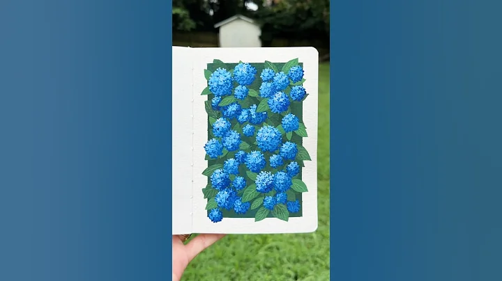 Step by step gouache hydrangeas! They’re not as hard to paint as you’d think 💙 #gouachetutorial