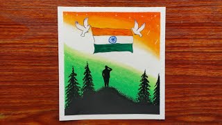 We are proud to be Indian drawing : easy soft pastel drawing #shorts screenshot 2