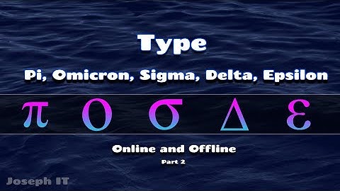 Type Pi Omicron Sigma Delta Epsilon - Online and Offline - Greek Letters