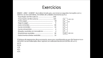 Como se calcula o balanço de pagamentos?