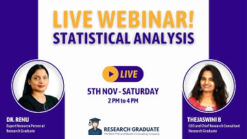 Live Webinar on Statistical Analysis | Dr. Renu from Research Graduate