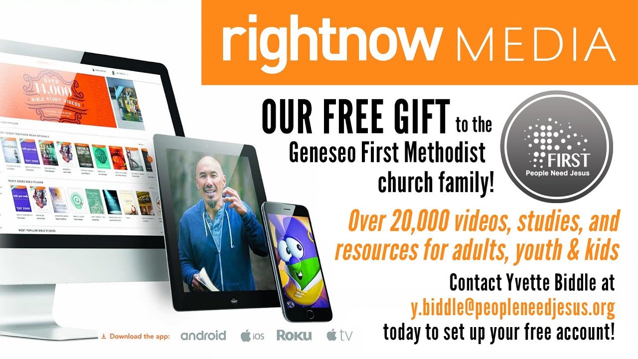 RightNow Media - available FREE to Geneseo First Methodist church family