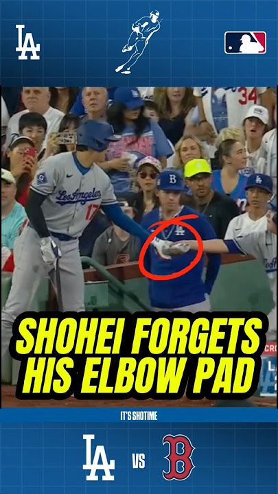 Shohei Forgets His Elbow Pad at the Plate 😂