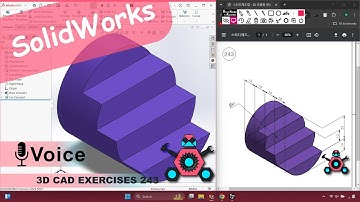 SolidWorks | 3D CAD EXERCISES 243 | StudyCadCam | Solution Tutorial |