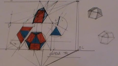 Cúpula triangular  (sólido de Johnson) en perspectiva  cónica