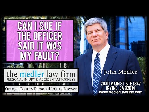 Can I Sue If The Officer Said It Was My Fault?