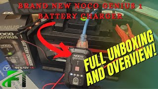 *NEW*  NOCO GENIUS 1 BATTERY CHARGER  Full Unboxing & Setup Review!! BEST BATTERY CHARGER FOR SALE