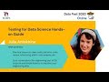 Julia antokhina testing for data science handson guide