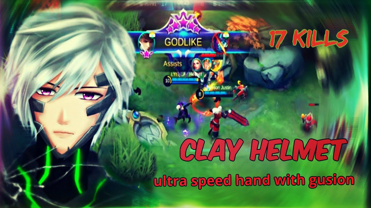 Clay helmet| Mlbb comic video creator plays Gusion with ...