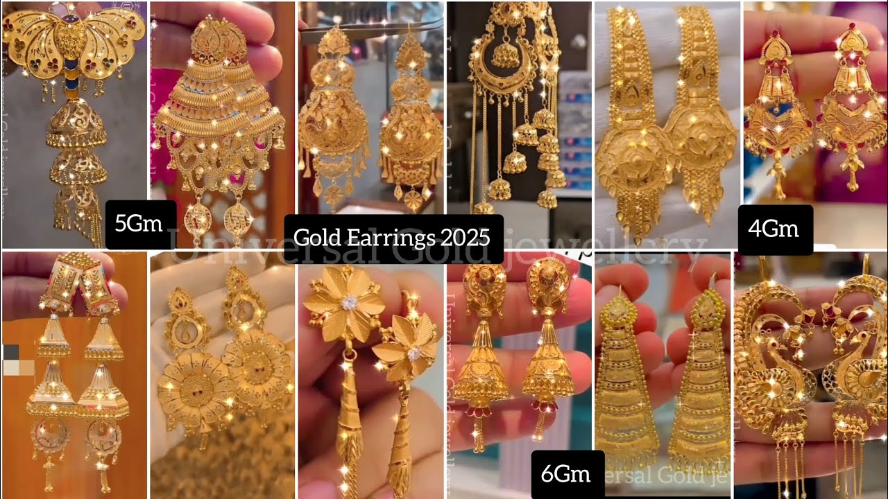#Viral Gold Earrings designs Collection #2025 | #goldjhumkaearrings #goldsuidhagaearring #vlog Ep#25