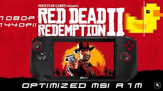 Red Dead Redemption 2 |Optimized MSI CLAW A1M test| 1080P 1440P ! Lossless Scaling FG| all settings 