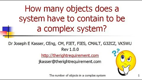 How many objects does a system have to contain to be a complex system?
