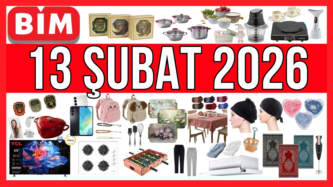 ZİKİRMATİK, SECCADE, TESBİH, TENCERE SETİ, ANKASTRE SET, TV, MUTFAK GEREÇLERİ |13 ŞUBAT BİM AKTÜELİ