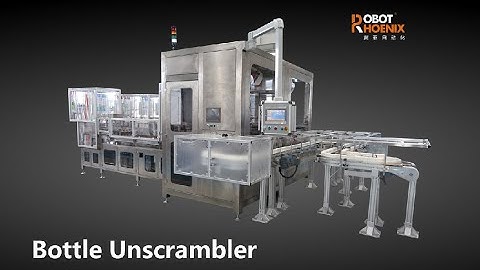 Bottle unscrambler machine: RobotPhoenix BAT-1300A delta robot (Unilever)