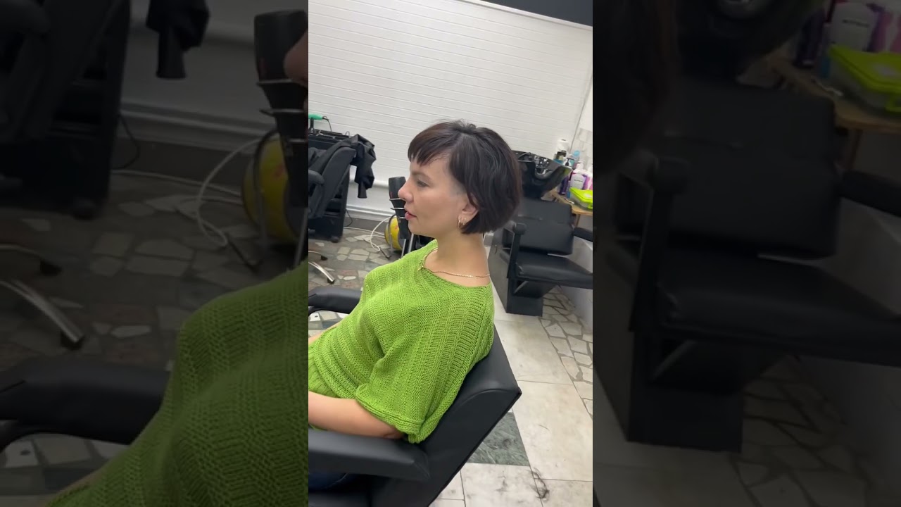 Стрижка градуированое каре с выбритым виском, когда хочется внести новизны в свой образ 😜