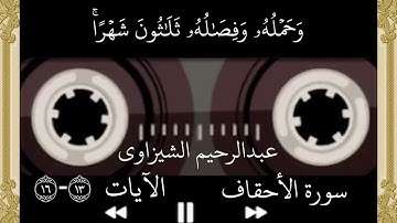 سورة الأحقاف (١٣-١٦)/ عبدالرحيم الشيزاوي