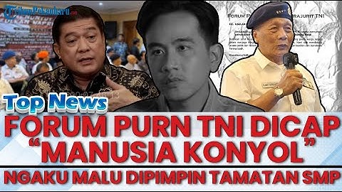 🔴 PANAS! DESAK PEMAKZULAN GIBRAN, Silfester Matutina Sindir Forum Purn TNI: Manusia Konyol, Egois!