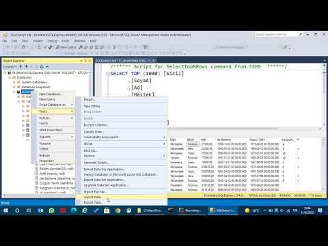 Microsoft SQL Server içerisine veri aktarma/Import işlemi, Microsoft SQL Server Import Data