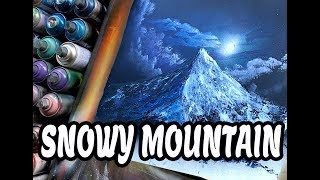 SNOWY MOUNTAIN SPRAY PAINT ART by Spray Art Eden スプレーペイントアートエデン